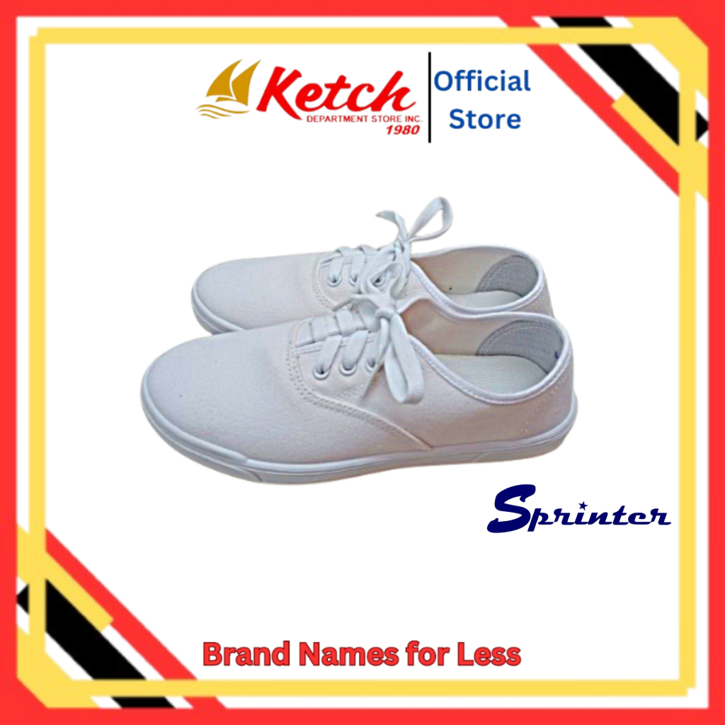 SPRINTER Shoes 540 LADIES WHITE Canvass Shoes with shoe lace