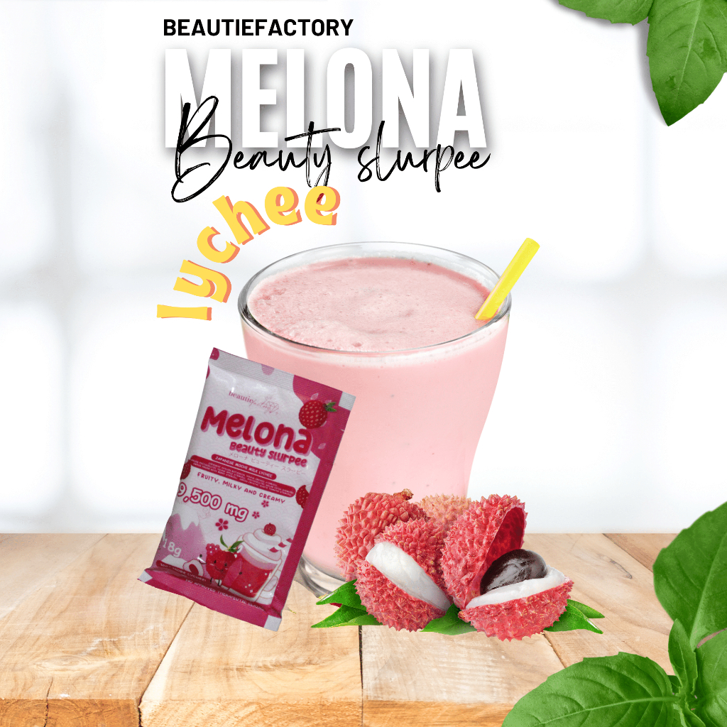 MELONA LYCHEE FLAVOR COLLAGEN DRINK BEAUTY MILKY AND GLUTATHIONE