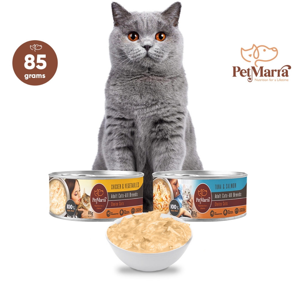 PetMarra Choice Cuts Adult Cat Wet Food Can Tuna and Salmon / Chicken ...