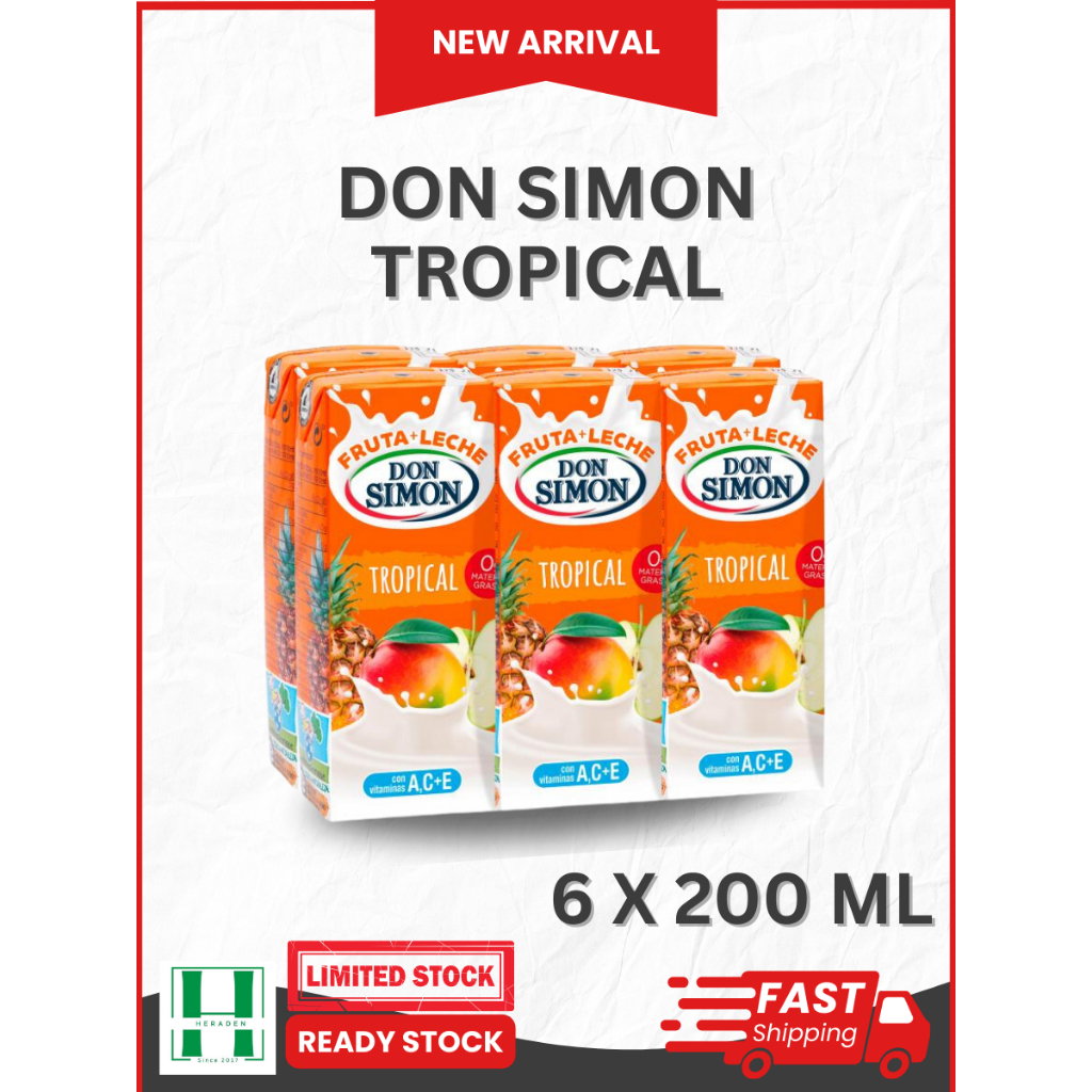 Don Simon Juice Beverage Zero Fat, VitaminEnriched, 6Pack (200 ml each) Shopee Philippines