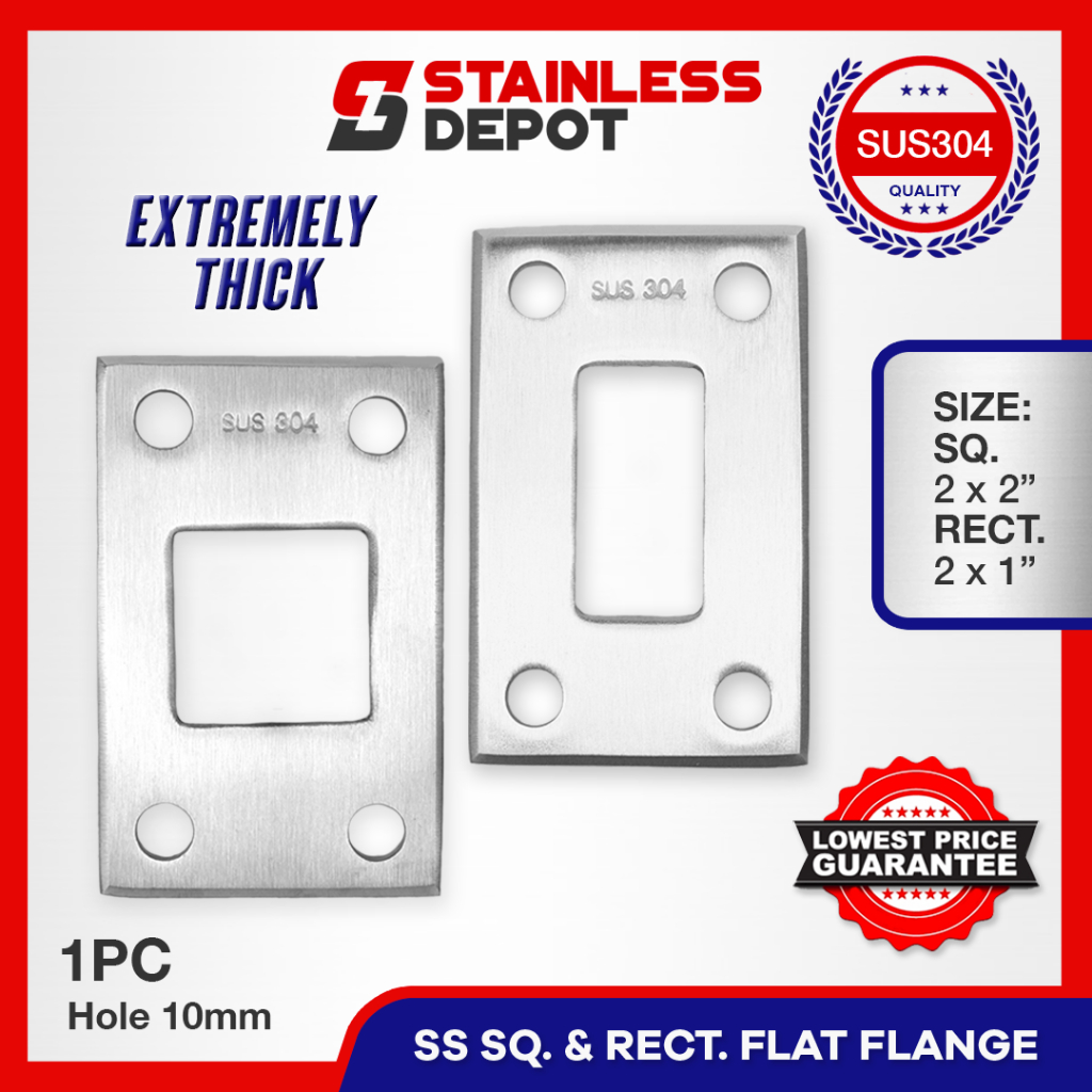 1PC Stainless Flat Flange Square Rectangular Flange Square Tube Tubular ...