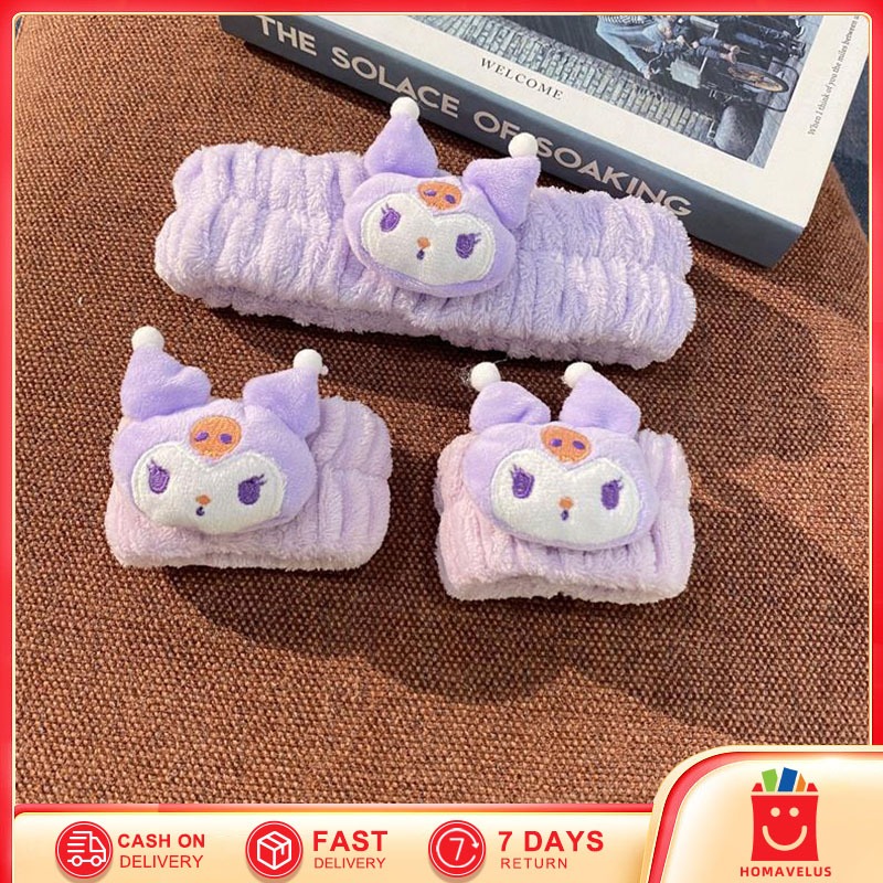 Sanrio Cartoon Plush Wristband Reusable Spa Wrist Washband Girls Absorb ...