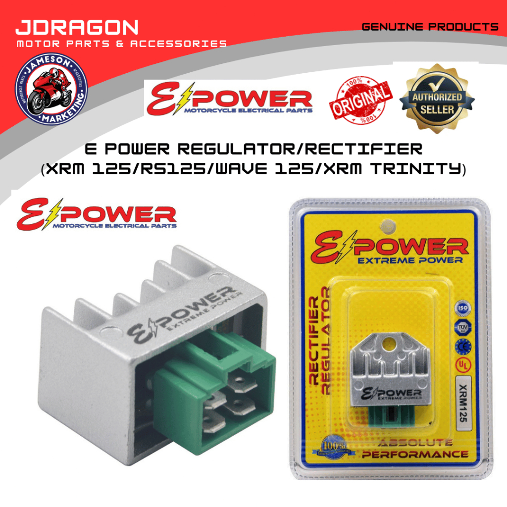 E POWER RECTIFIER/REGULATOR (XRM125, XRM TRINITY, WAVE125) | Shopee ...