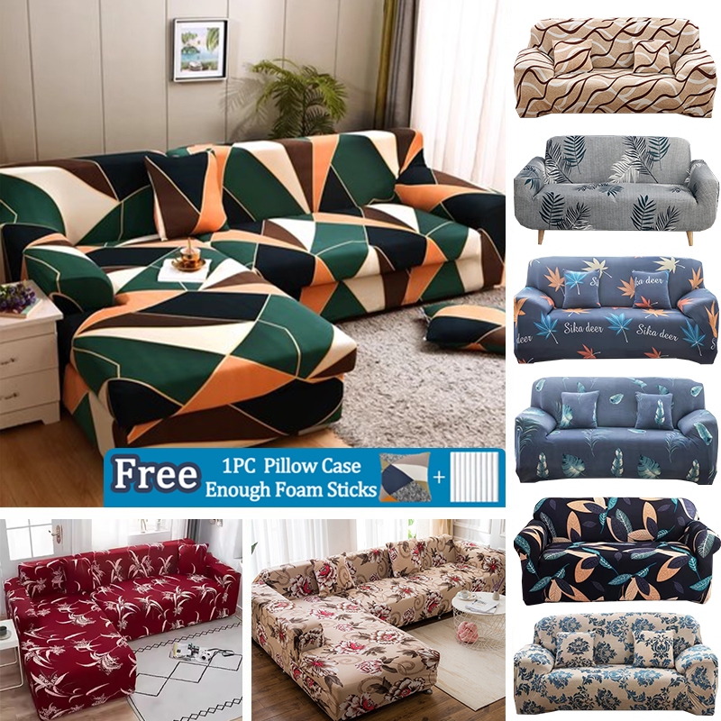 L Shape I Type or Regular Shape Sofa Cover Universal Elastic Sofa Cover ...