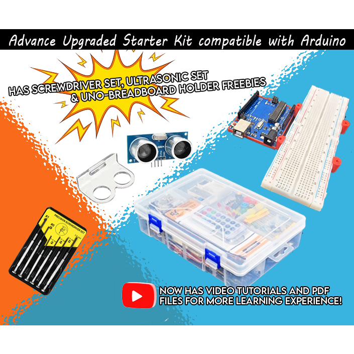 2024 Advance Upgraded Starter Kit compatible with Arduino UNO R3 w/ PDF ...