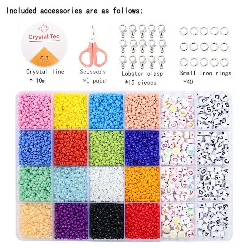 5000pcs Beads Kit with Lock Letter Beads and Heart Beads for Name ...