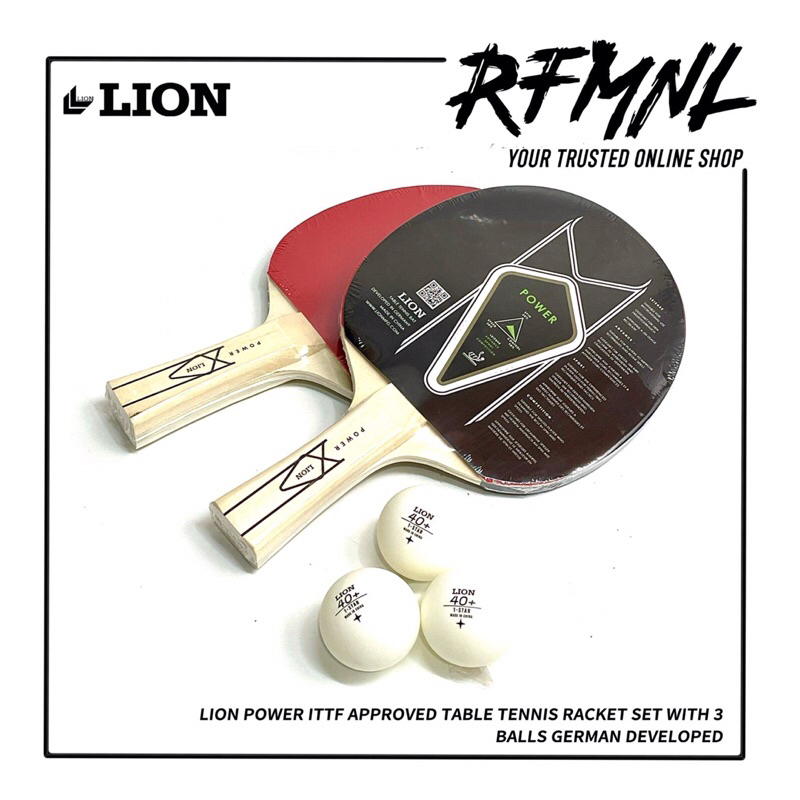 Lion Power ITTF Approved Table Tennis Racket Set With 3 Balls German