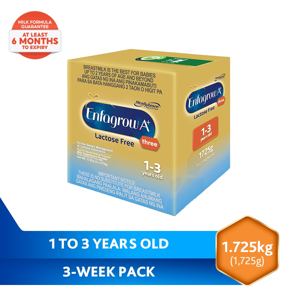 Enfagrow A+ Three Lactose Free Milk Powder for Children 13 Years Old w