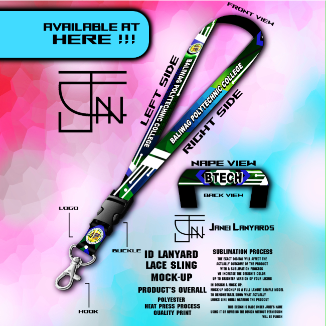 Baliwag Polytechnic College | BTECH | ID Lace Lanyard with Customized ...
