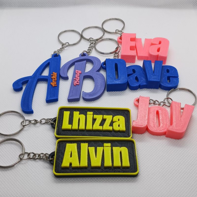Customized 3D Printed Name Keychain – Personalized Bag Tag, Souvenir ...