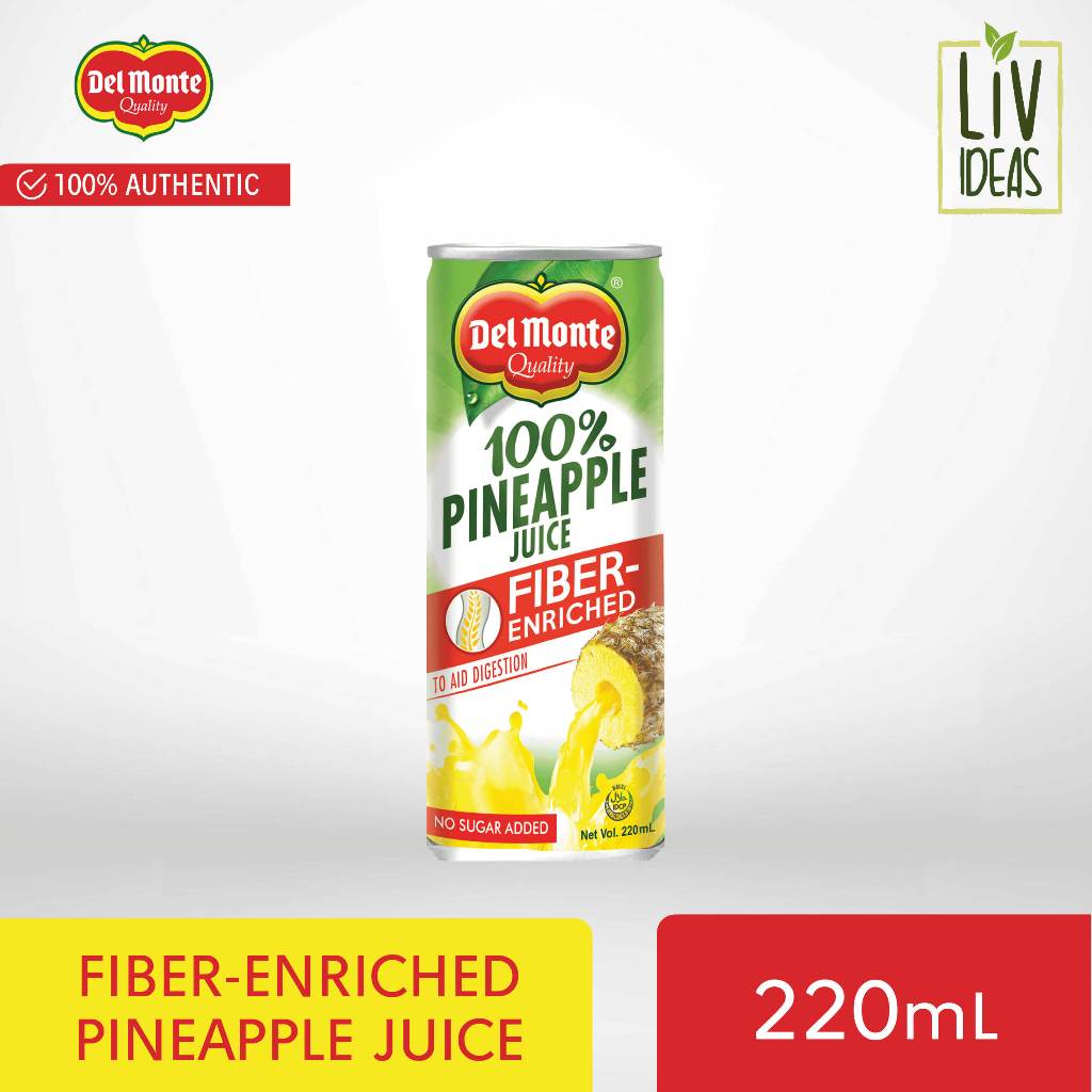 Del Monte Pineapple FiberEnriched Juice 220mL Shopee Philippines