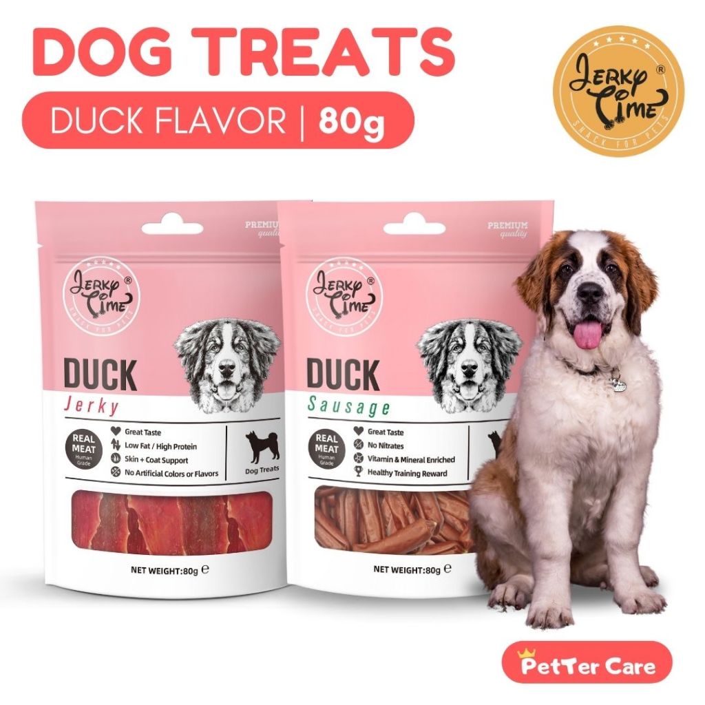 Jerky Time Duck Flavored Dog Treats with Real Meat 80g Shopee Philippines