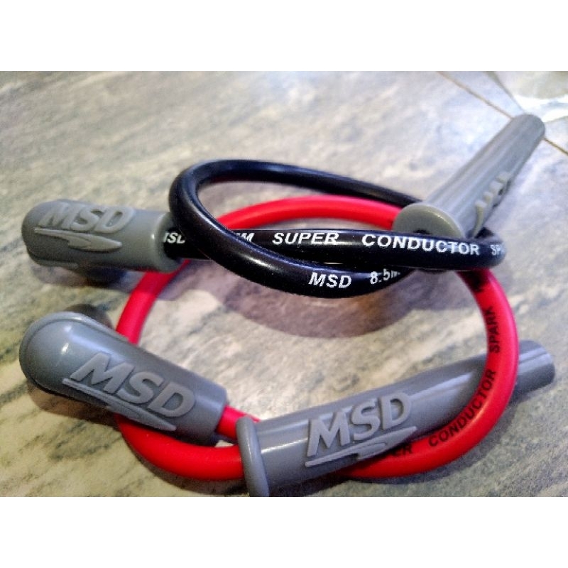 MSD 8.5mm SUPER CONDUCTOR WIRE FOR MSD IGNITION COIL (RED AND Black ...