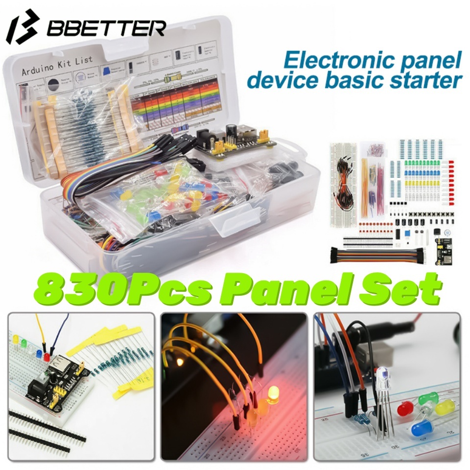 830 Breadboard Set Tie-points Breadboard Set Electronic Component Basic ...