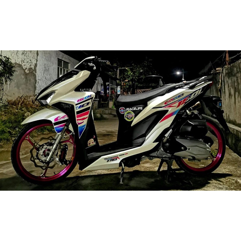 Honda Click V2 125 150 Vario Transparent Decals For White Fairings 