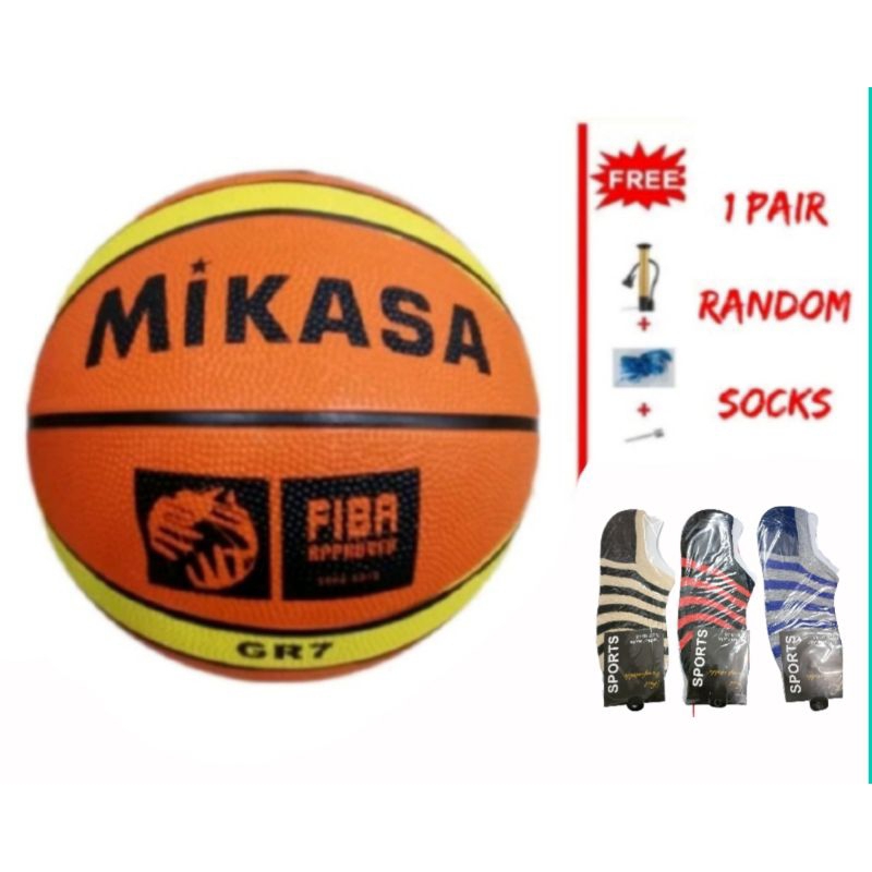 MIKASA basketball ball indoor/outdoor basketball FREE Netbag Pin and