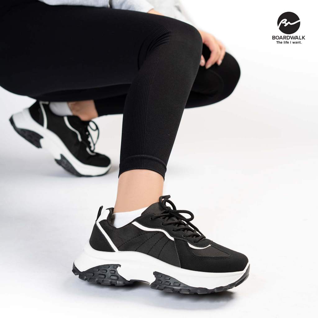 Boardwalk Jintee Ladies Black Casual Sneakers Shopee Philippines