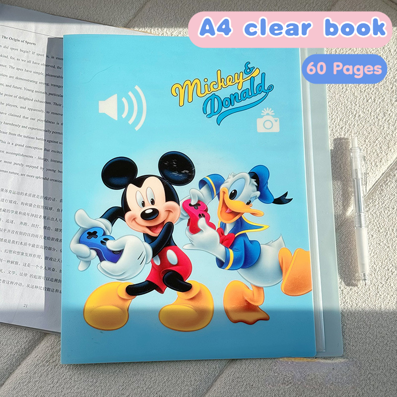 A4 Clear Book Paper Folder File Organizers Large Capacity 60 Pages ...