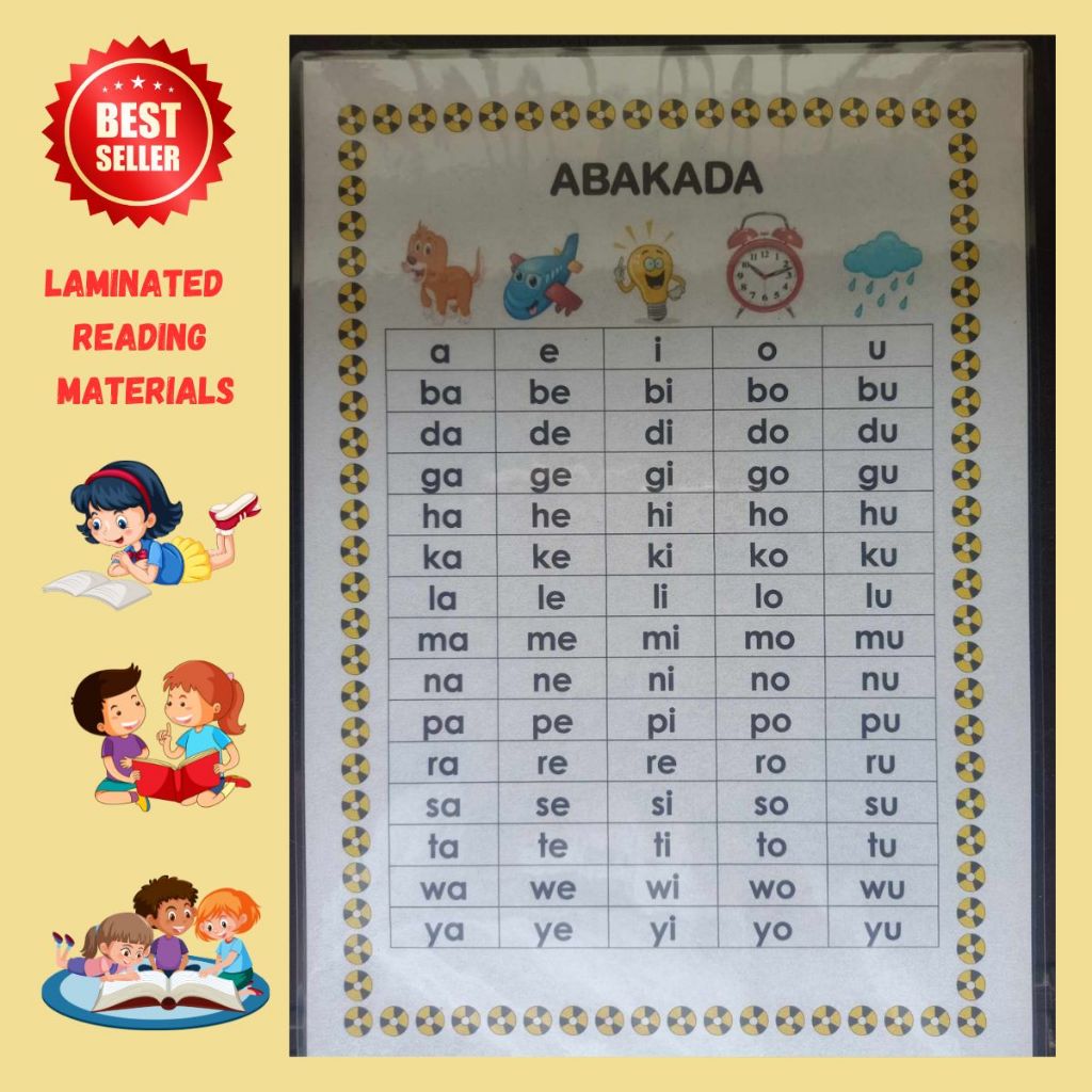 Laminated Reading Materials for Kids/Laminated Abakada Flash cards ...