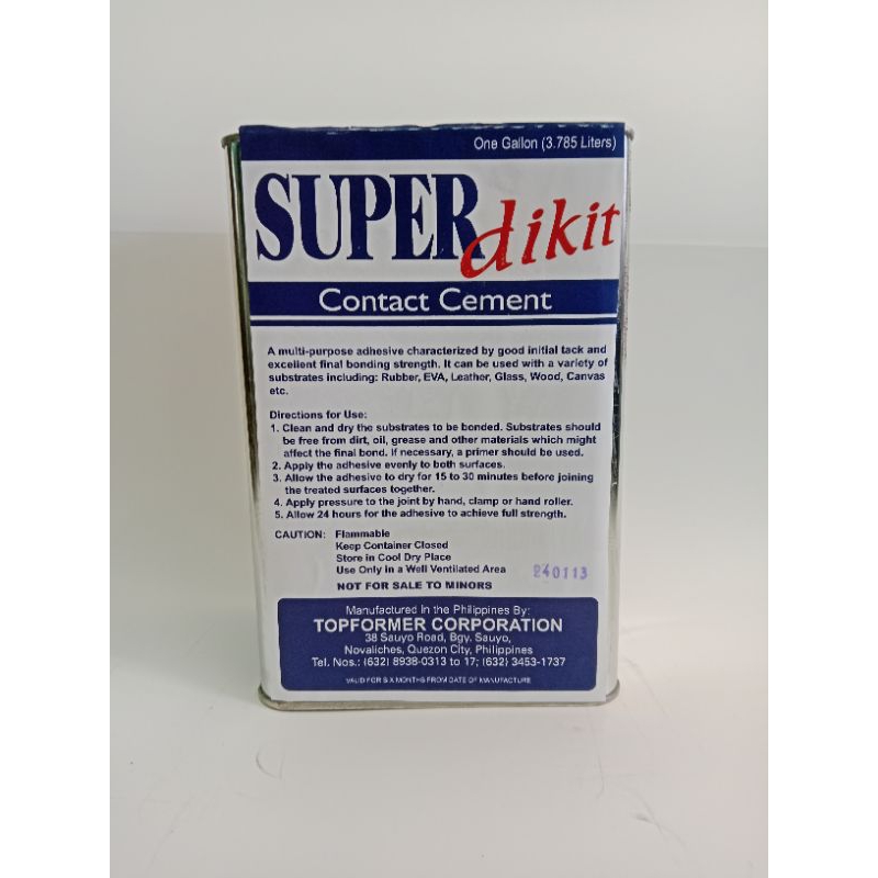 Superdikit Contact Cement Multi purpose Adhesive 3kg Shopee Philippines