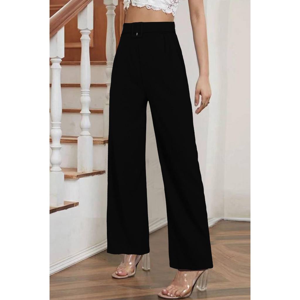 Hightwaist Stretchable 25-28 Trendy Trouser Womenswear Bottom | Shopee ...