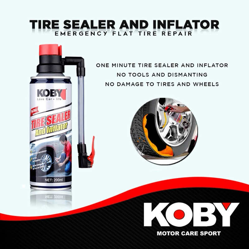 (Original) KOBY TIRE SEALER AND INFLATOR | Shopee Philippines