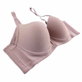 1pc Comfortable Wide Strap Bra With Sponge Cushion, Thin Cup Design, Full  Coverage, No Steel Ring, Plus Size