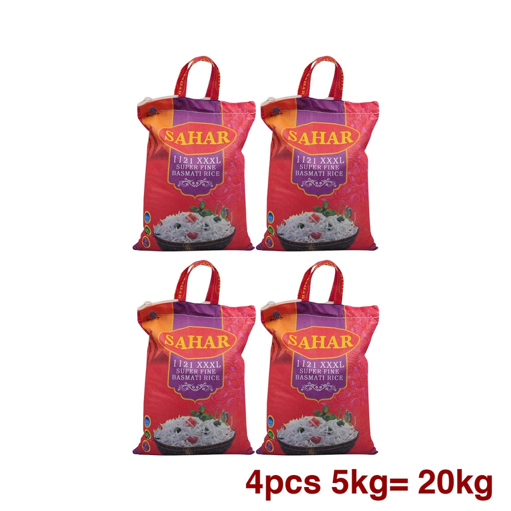 Sahar 1121 XXXL Super Fine Basmati Rice 20kg per pack (Good source of