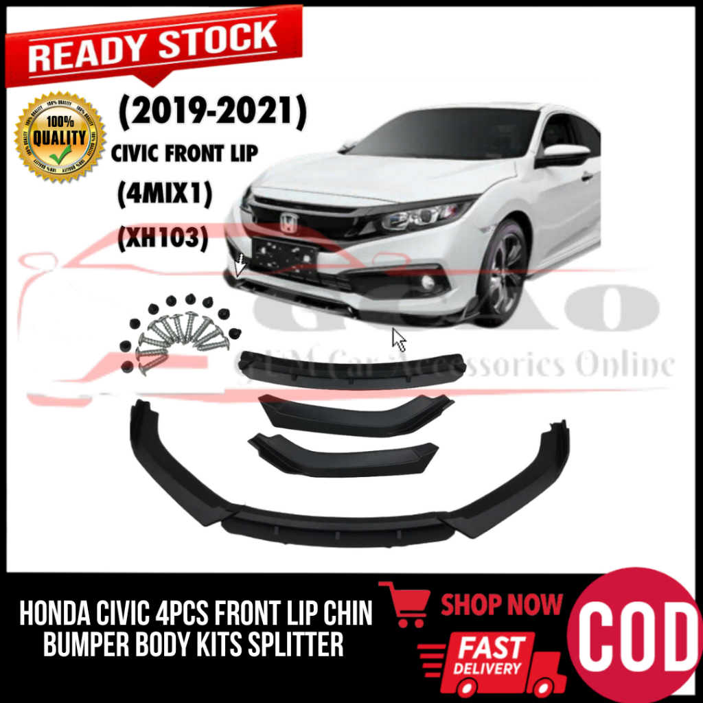 Gcao Honda Civic Pcs Car Front Lip Chin Bumper Body Kits Splitter