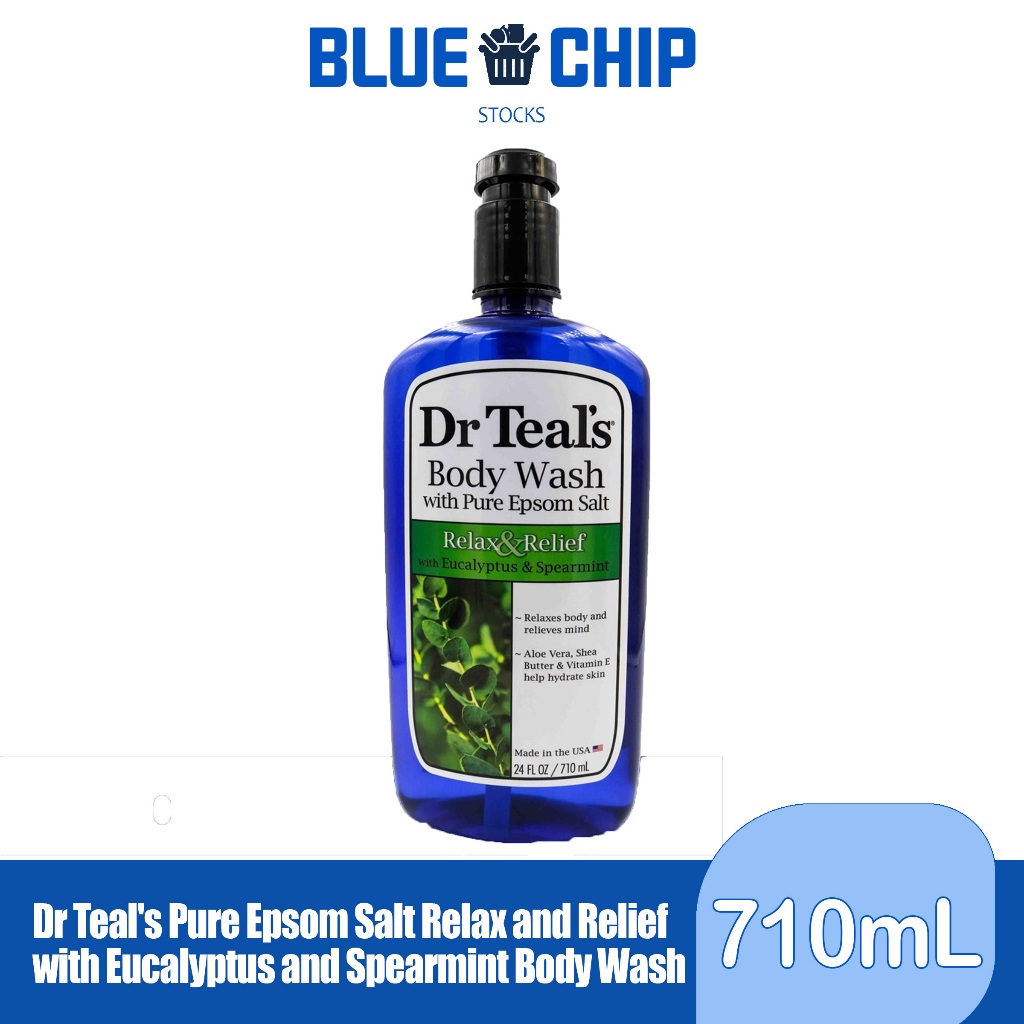 Gel Douche Dr Teal's - Sel D'Epsom + Gingembre + Argile - 710ml - Détoxifiant Et énergisant