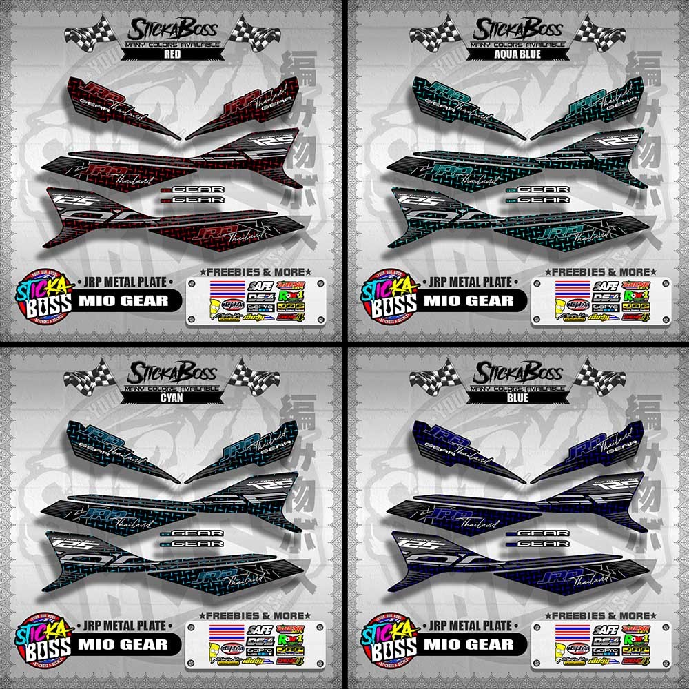 MIO GEAR DECALS ( JRP METAL PLATE )【WITH FREEBIES】 | Shopee Philippines