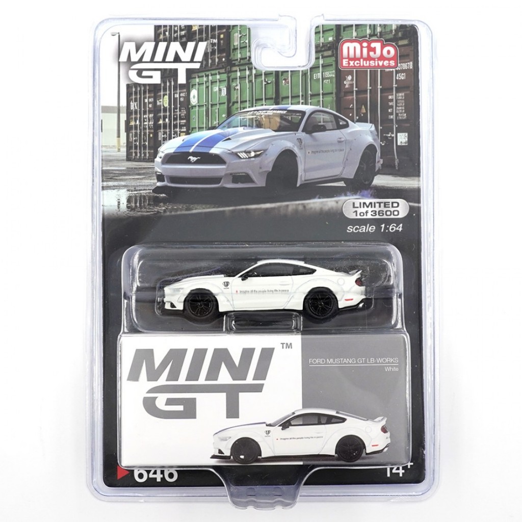 Mini GT Ford Mustang GT LB-Works White (646) 1:64 (Small Dent In Box) – AGR Models