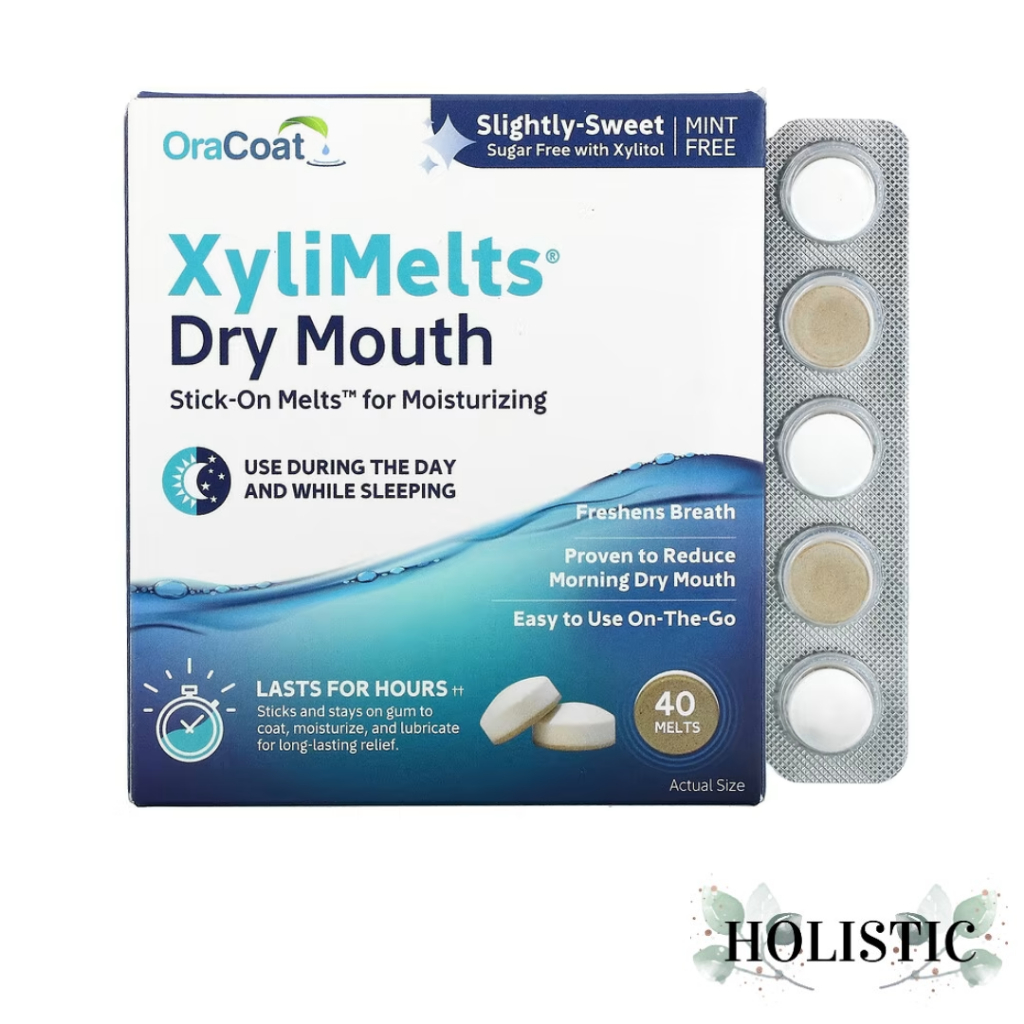 Holistic Care OraCoat, XyliMelts For Dry Mouth, SlightlySweet, Mint