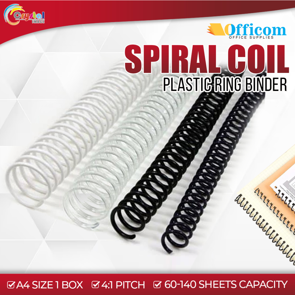 100pcs Spiral Coil Binder A4 Size 46 Holes Capacity Spring Notebook Spiral Plastic Binder Shopee Philippines