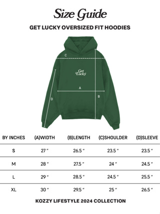 Kozzy Lifestyle Get Lucky Oversized Hoodie - Forest Green | Shopee ...