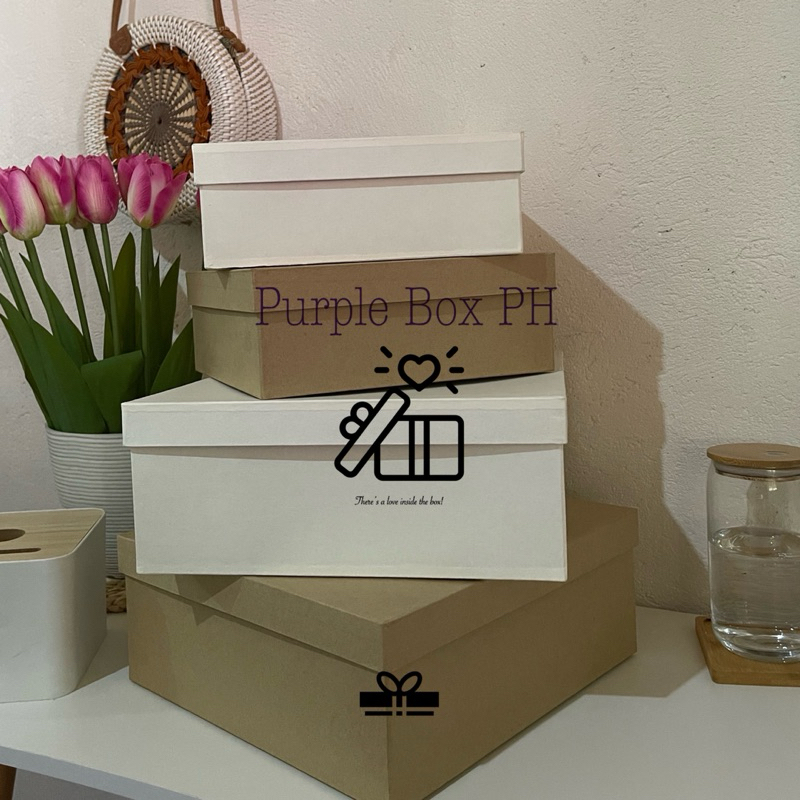 kraft box- hardbox - aesthetic box | Shopee Philippines