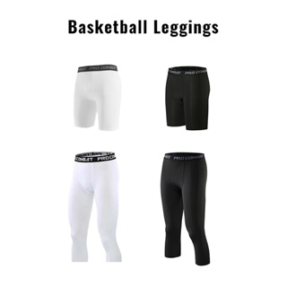 Juiin Pro Level Compression Tights Pants 3/4 Length Running Basketball Gym  Leggings For Men 7808