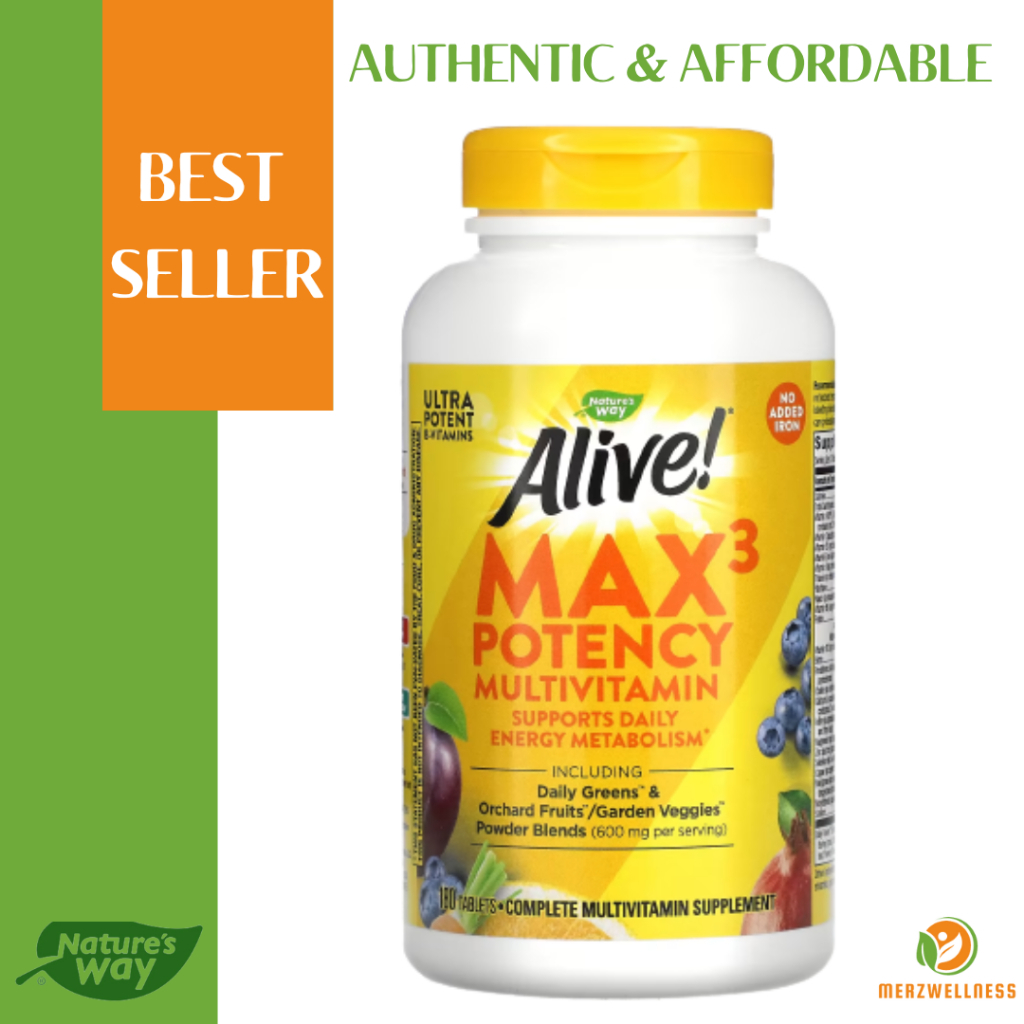 Expiry: 06/30/2025 Nature's Way, Alive! Max3 Potency Multivitamin, No ...