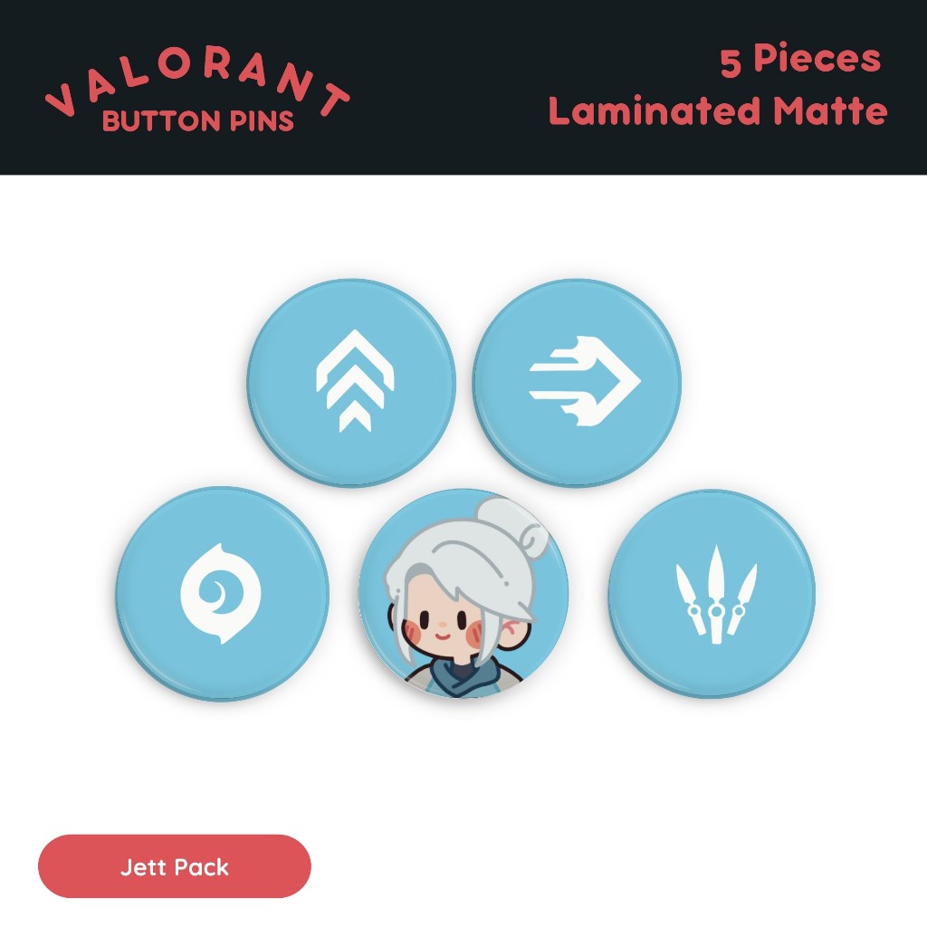 Valorant Duelist Ability Button Pins Set | Shopee Philippines