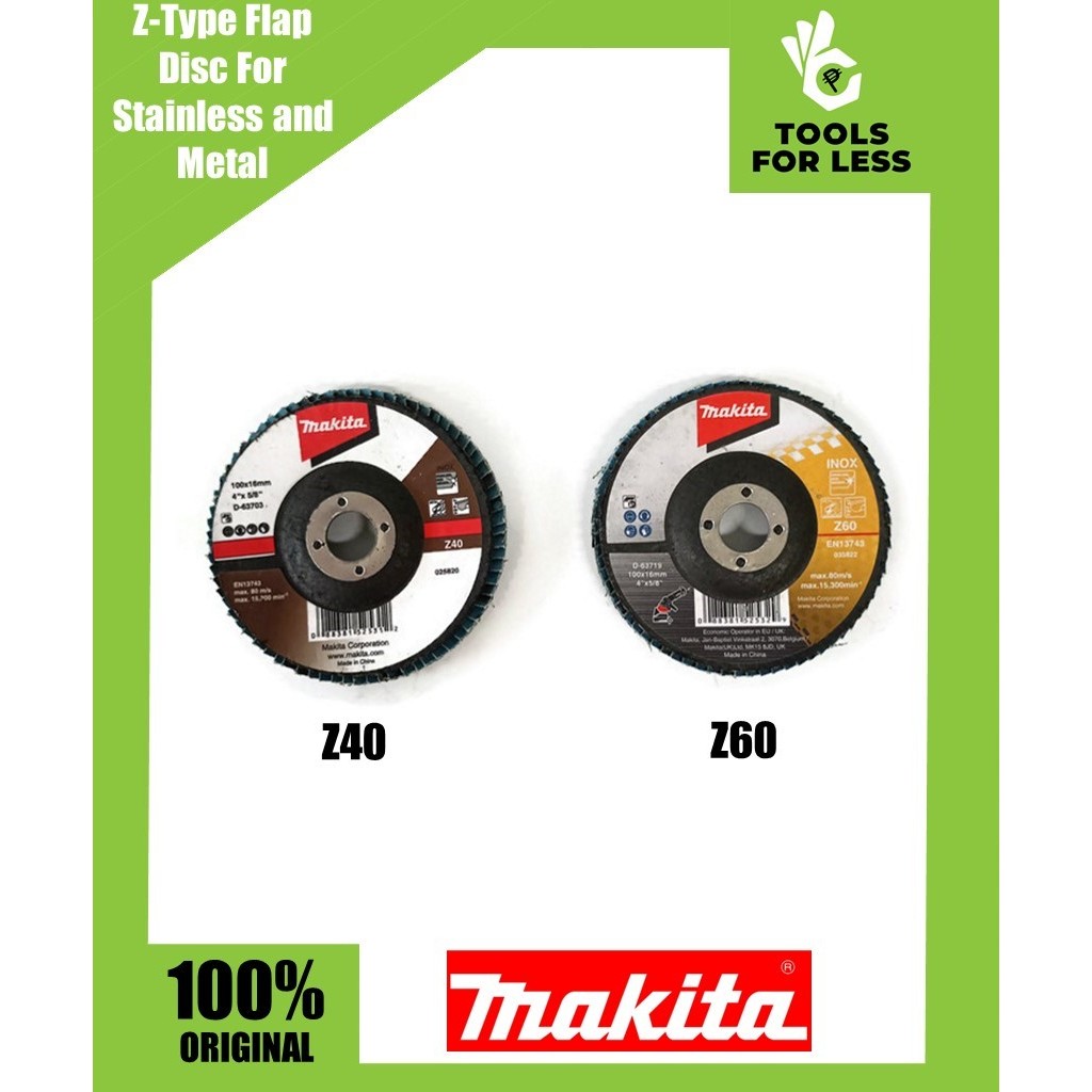 Makita Economy Z Type Flap Disc Best for Stainless and Metal (Z40 & Z60 ...