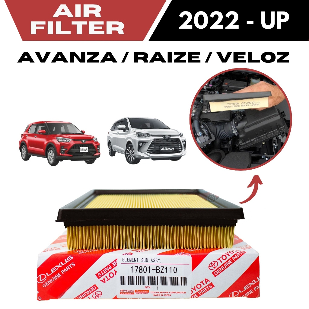 17801-BZ110 Air Filter Element for Toyota Yaris Cross ,Raize ,Veloz ...