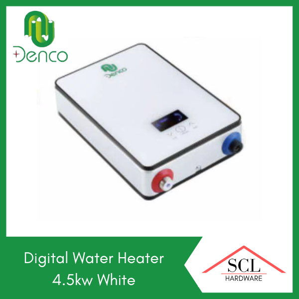 DENCO Electric Water Heater / Digital 4.5kw White | Shopee Philippines
