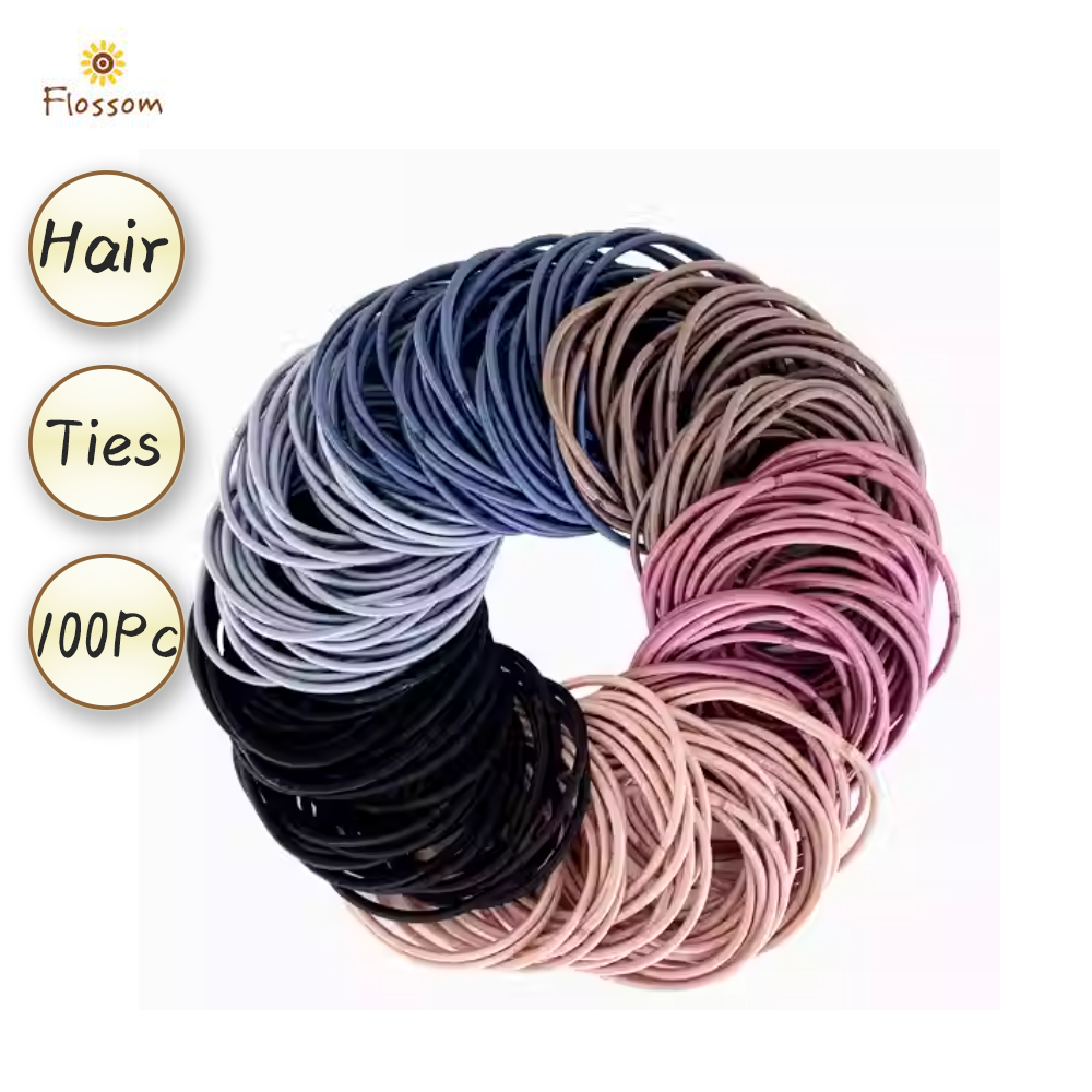 100pcs Women Rubber Bands Korean Elastic Hair Bands Kids Hairtie ...