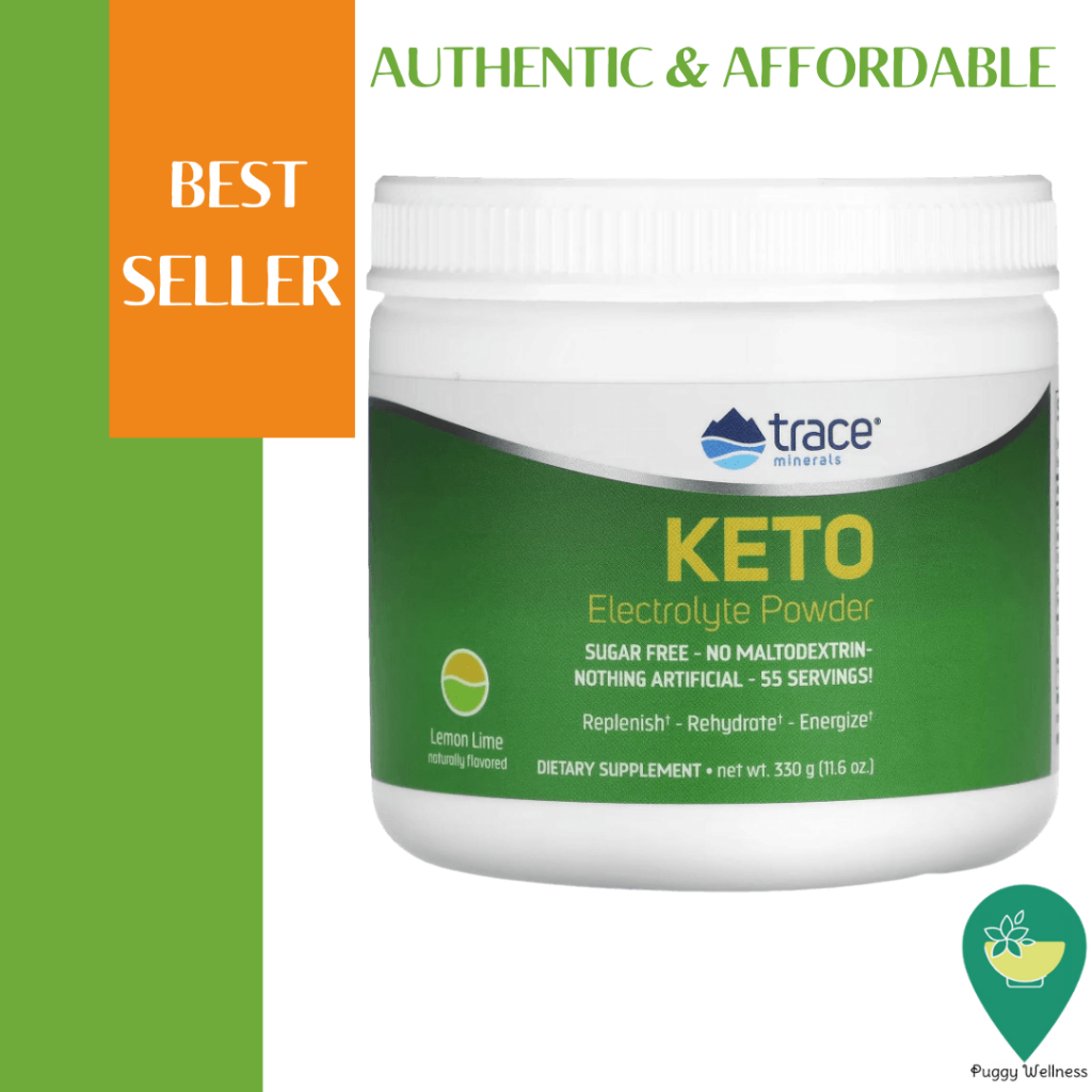 Trace Minerals ®, Keto Electrolyte Powder, Sugar Free, Lemon Lime, 11.6