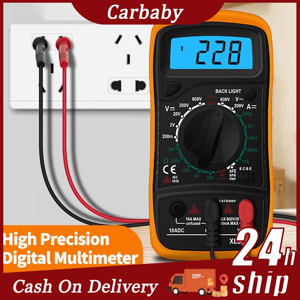 Digital Multimeter XL830L Volt Meter Ammeter Ohmmeter Yellow Tester ...