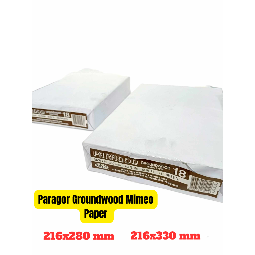 Paragor Groundwood Mimeo Paper 480 sheets (Newsprint) | Shopee Philippines