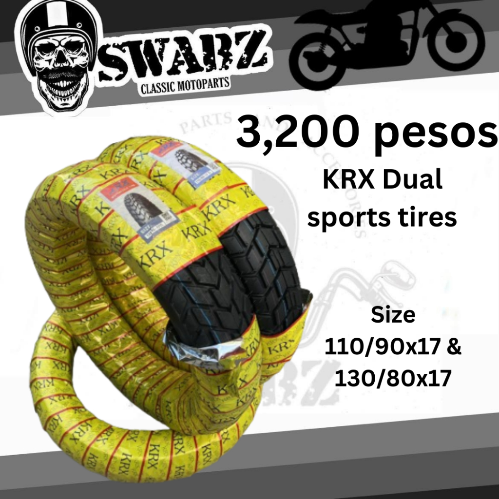 KRX DUAL SPORTS TIRES FOR MOTORCYCLE 110/90X17 Shopee Philippines