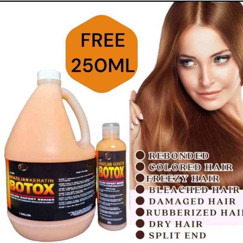 1 Gallon Brazillian Botox Keratin Hair Treatment with Straightening