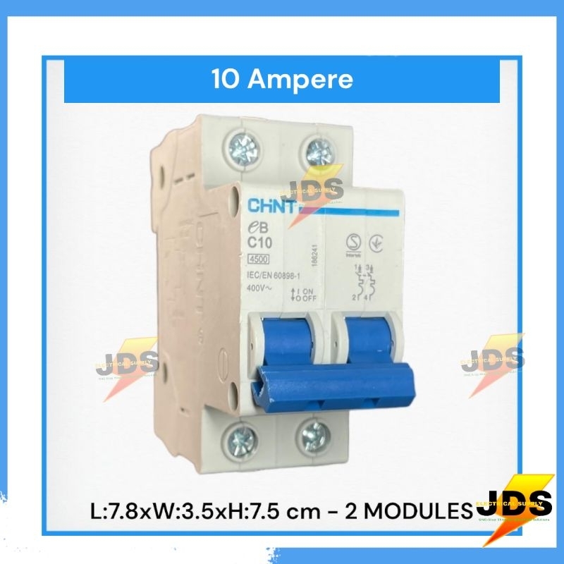 CHINT " MCB " MINIATURE CIRCUIT BREAKER 2 POLE | Shopee Philippines