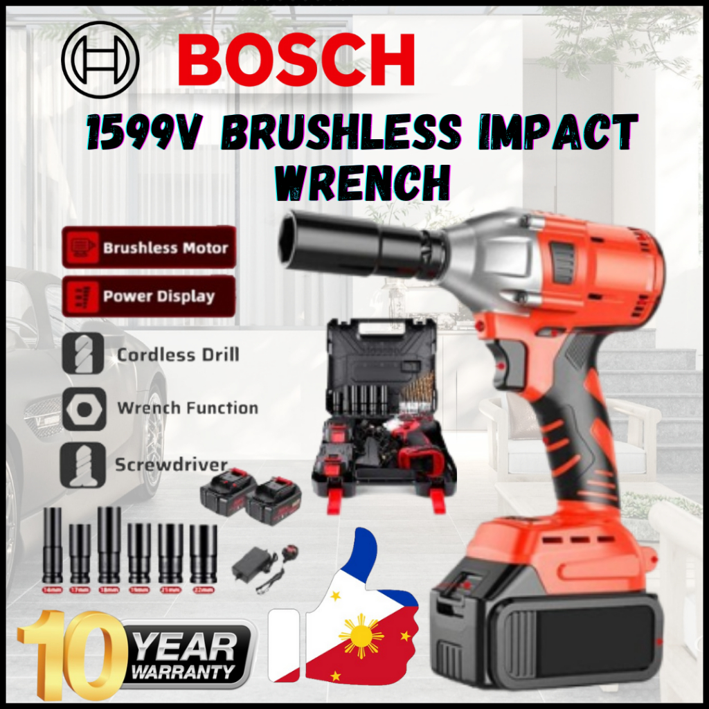 Power Tools 1000W Adjustable Torque 420Nm Electric Impact Wrench with 4  Sockets